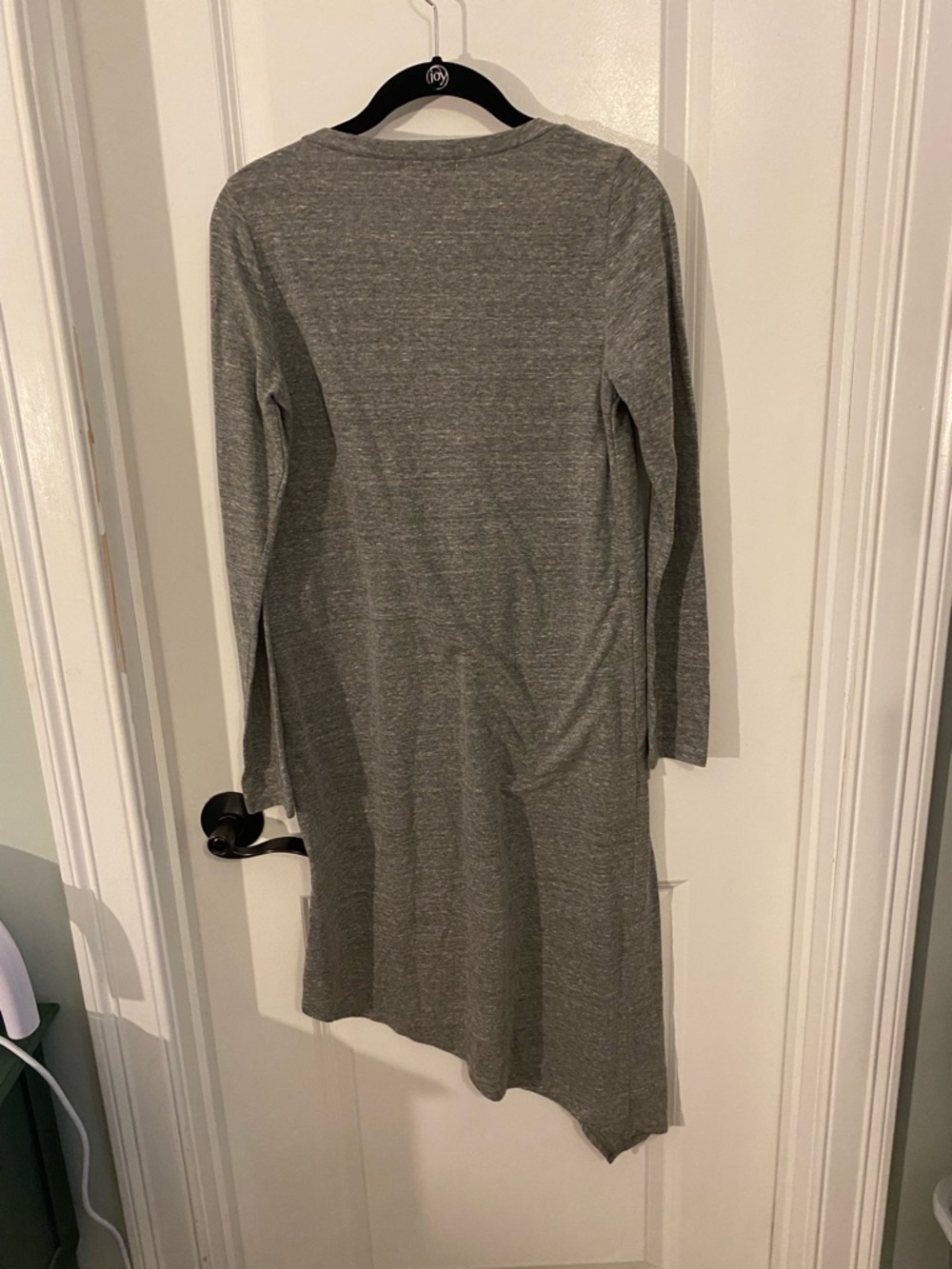 NWT NYTT Gray Asymmetric V-Neck Jersey Dress - Picture 4 of 10